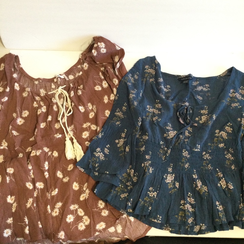 American Eagle Francesca’s Mi Ami top shirt bundle boho floral flowy XS S lot